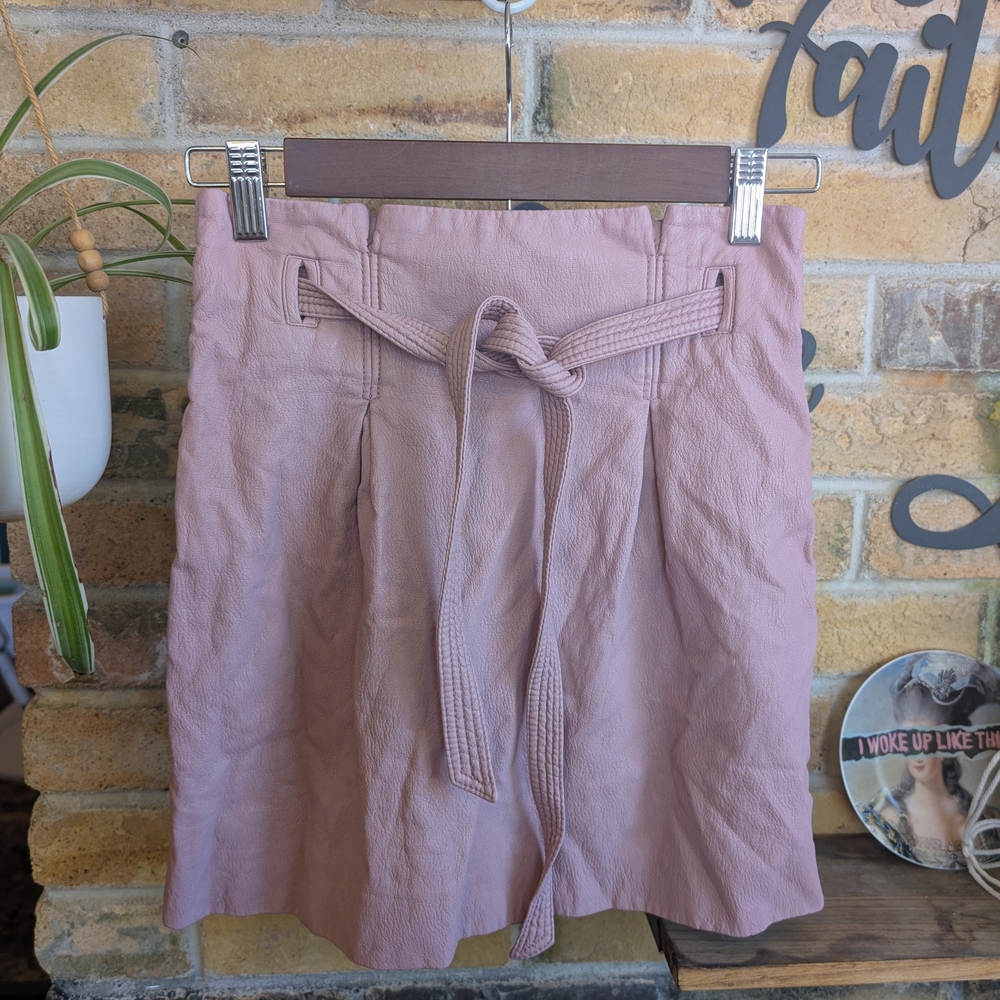 Free People Women's Pink Tie-Waist Skirt